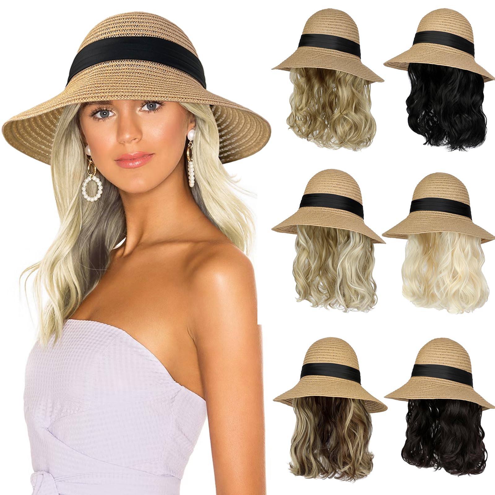 Beautiful Wig and Sunhat Andrea 24 main image 3