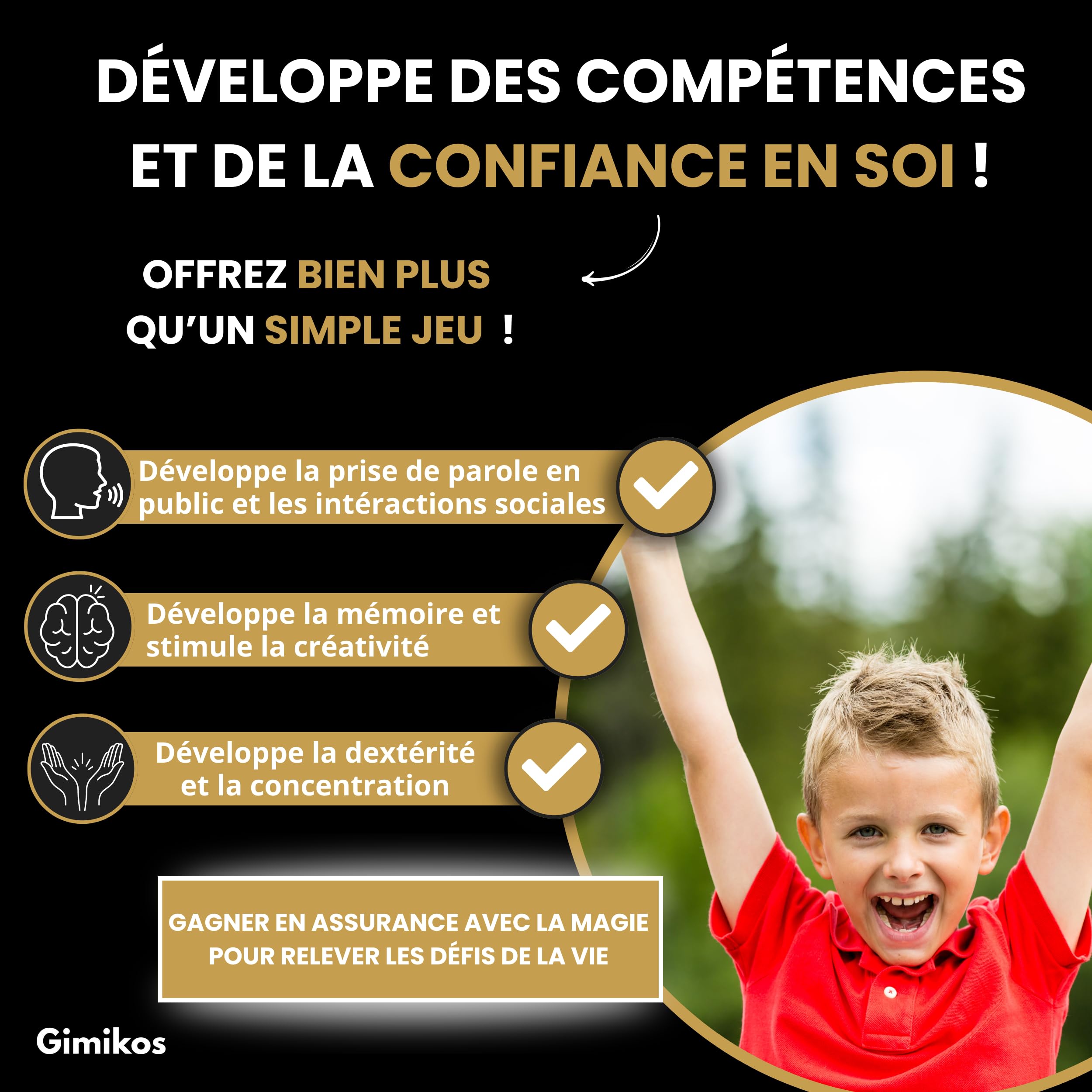 Coffret Magie Enfant 7-12 Ans & Adultes Débutants | Boite Kit Magicien avec 50 Tours de Magie, Jeux, Cartes, Baguette & Accessoires | Mallette Cadeau Anniversaire & Noël