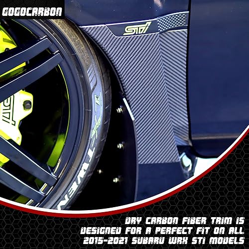 Miniatura 2 de Cubierta de superposición de guardabarros en piezas OEM para SUBARU WRX/WRX STI 2015-2021 Exterior de fibra de carbono seca real ligera fuerte con