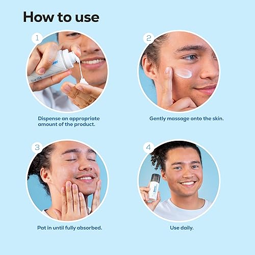 Miniatura 6 de Hanhoo Humectante de manchas para hombres, 2.02 onzas líquidas, con bambú, ácido hialurónico y té verde, hidratante facial diario no graso, cuidado