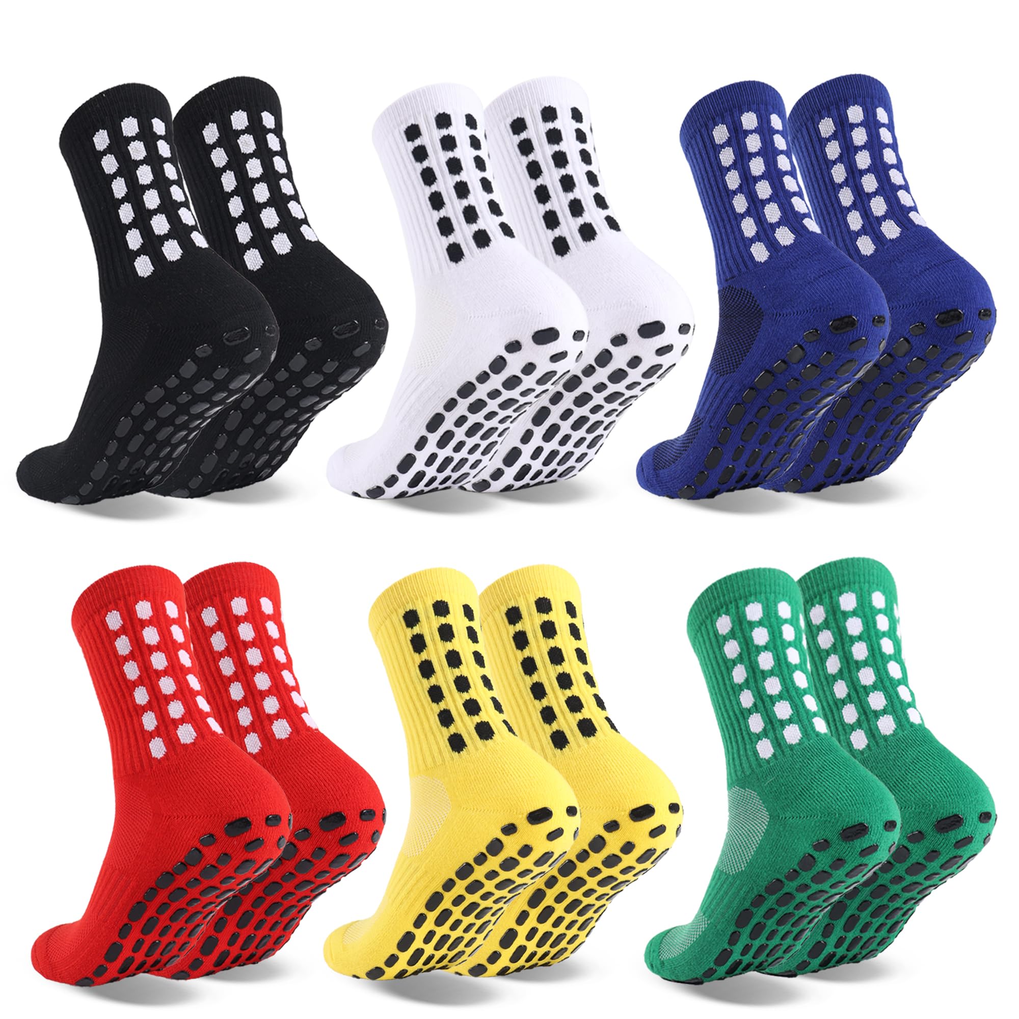 Barrlves Soccer Grip Socks Football Basketball Yoga Socks for Men Women