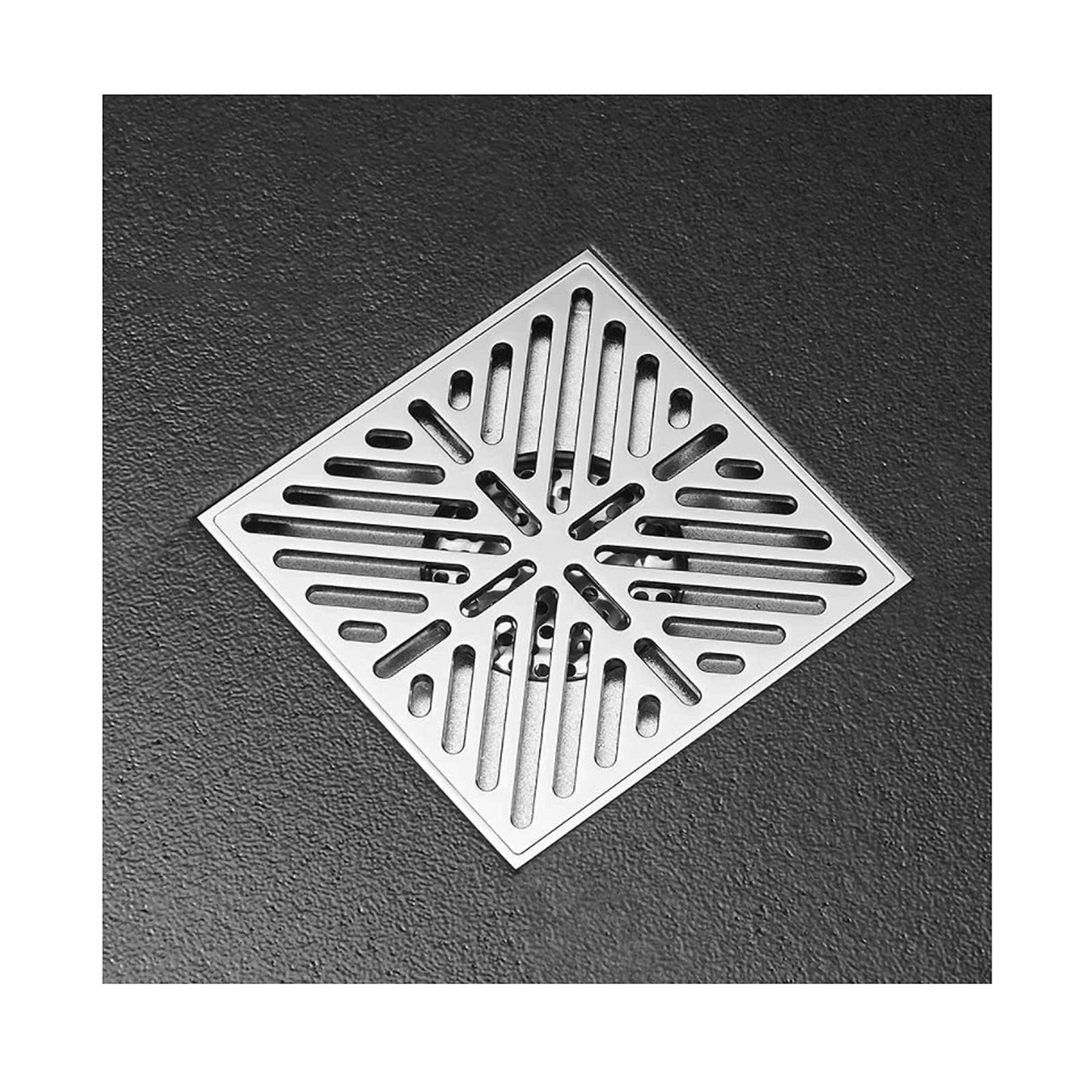 Kwadratowy Odpływ Podłogowy Prysznica, Wykończenie Chromowane, 12X12 Cm, Mosiężny Odpływ Podłogowy Do Łazienki Z Filtrem, Zdejmowana Pokrywa Prysznica Na Balkony Hotelowe Dla Rodzin