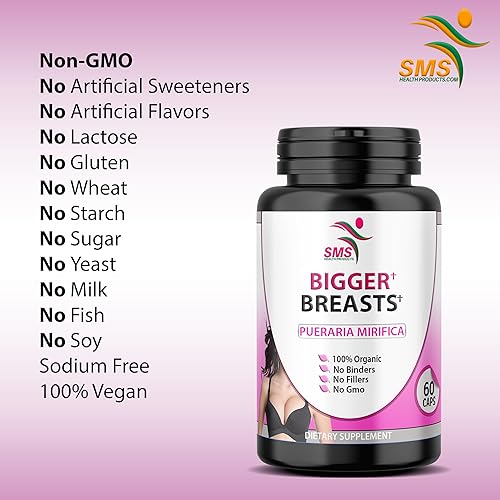 Miniatura 4 de SMS Pueraria Mirifica Suplemento 500 mg Extracto de Raíz Polvo Veggie Cápsulas Promueve la Salud de la Mujer, Hierbas Naturales Orgánicas 60 Cápsulas