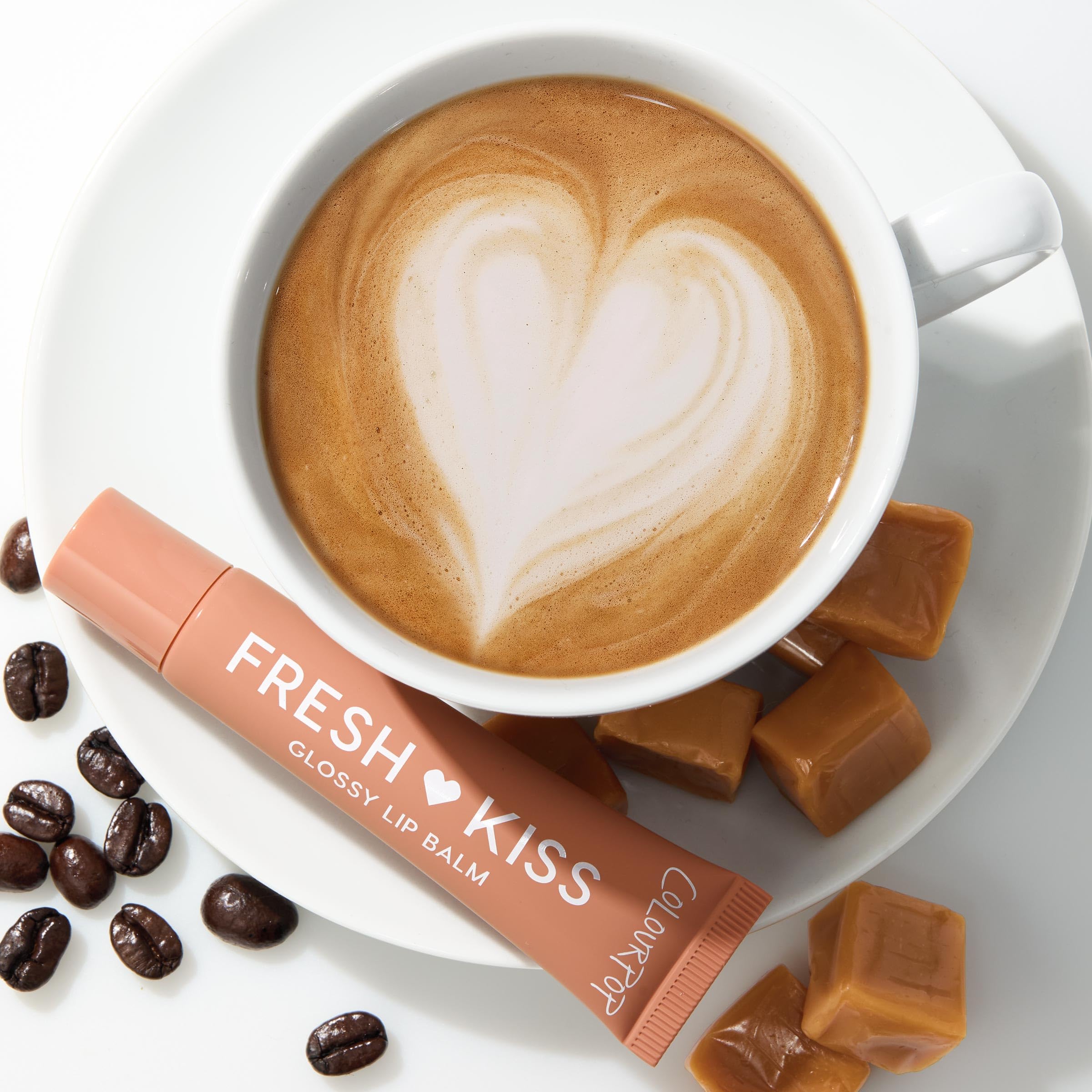 ColourPop Fresh Kiss Glossy Lip Balm - Hydrating Lip Care Enriched with Peptides, Hyaluronic Acid, Shea Butter & Vitamin E for an Ultra-Cushiony Formula - (0.49 oz): Caramel Latte