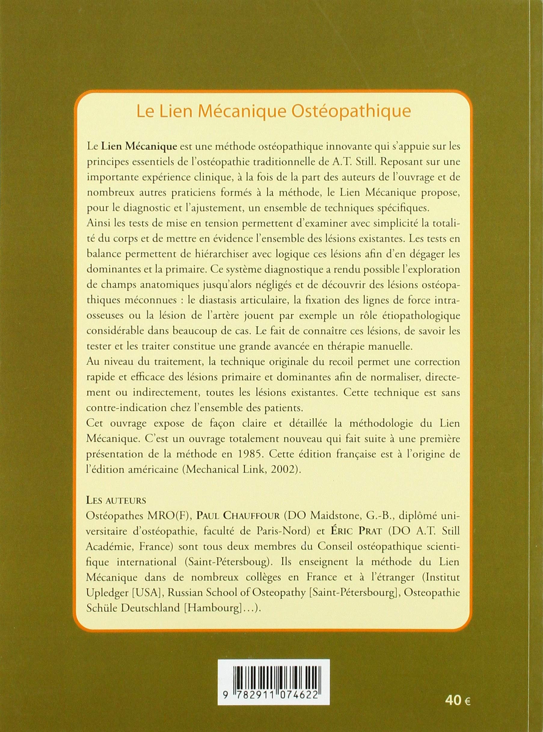 Le lien mécanique ostéopathique (tome 1): Théorie et pratique