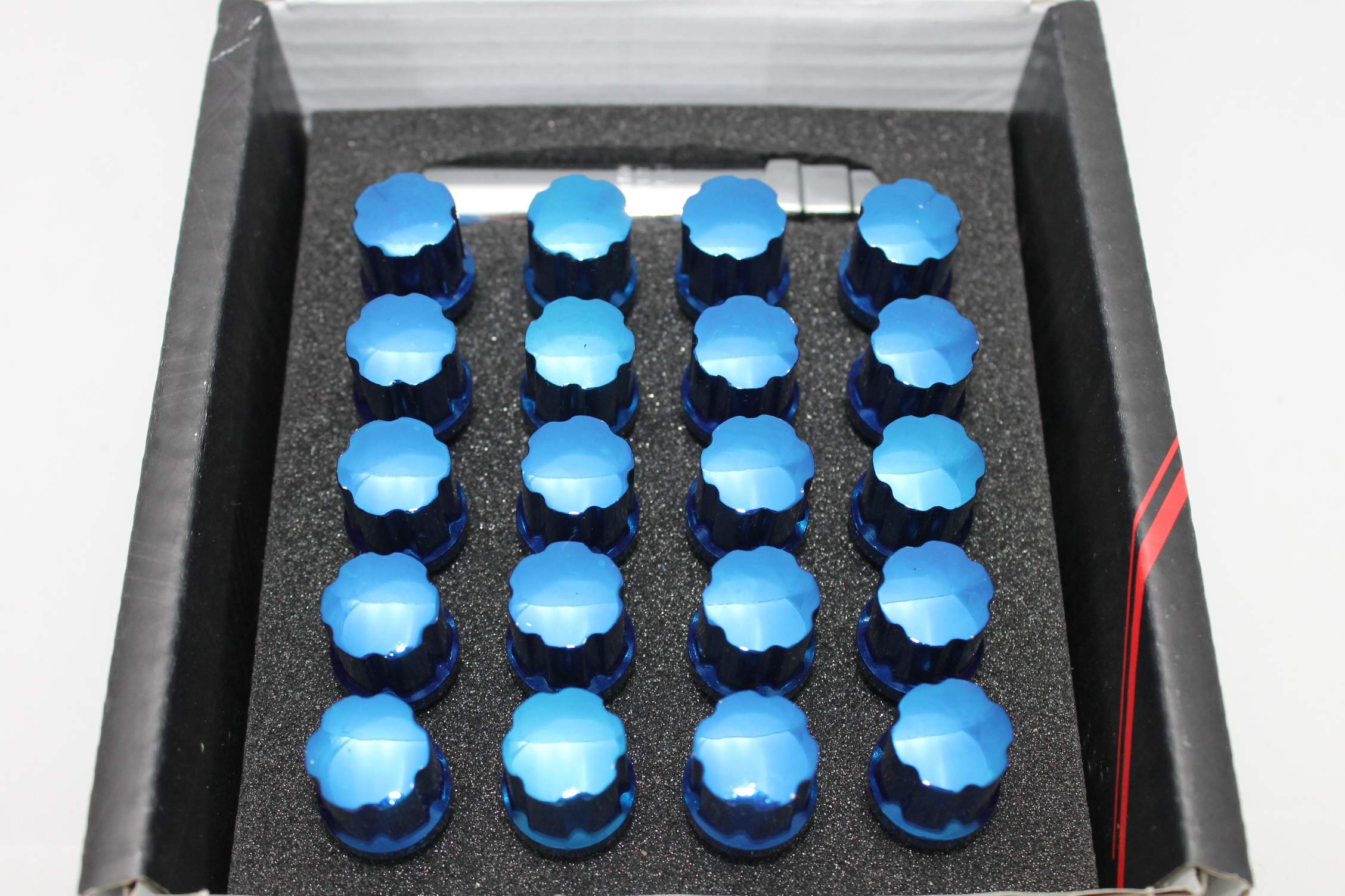 Japan Racing Radschrauben M14x1,25 Blau Radbolzen Satz 20x Kegelbund