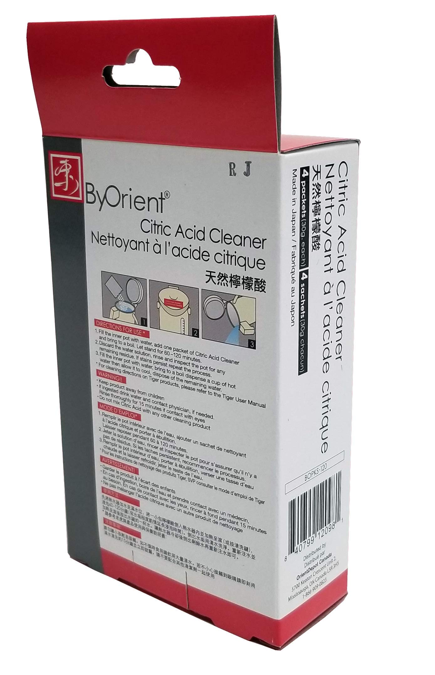 Citric Acid Cleaner BO-PKS-0120 (4 Boxes; 4 packets/box) Descaling