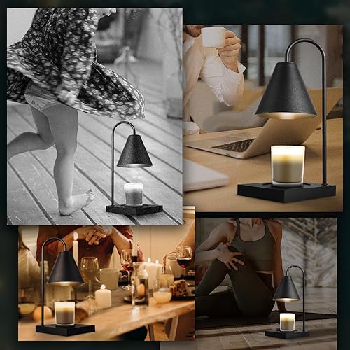 Miniatura 6 de Lámpara calentadora de velas regulable, se adapta a tarros grandes, linterna eléctrica de metal para velas perfumadas, ajuste universal para fusión