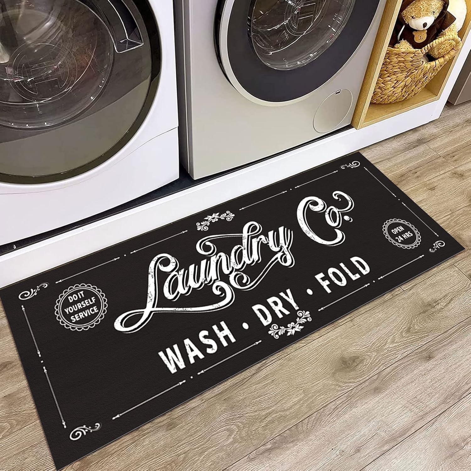 comfoyar Laundry Room Rug Runner Non Slip Laundry Rugs and Mats for Laundry Room