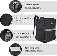 Vista 2 de Trail maker Mochila aislada para entrega de alimentos con portavasos para bebidas, bolsillo, reflectores para comestibles, Dashers Insulated, Food