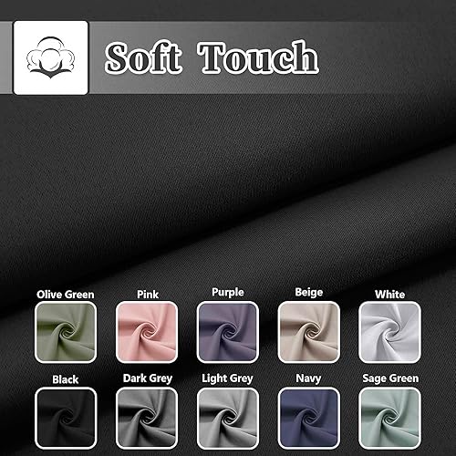 Miniatura 3 de AOSKY Cortina opaca para puerta, persianas de puerta francesa para privacidad, cortinas de puerta Tricia con aislamiento térmico para patio, cortina