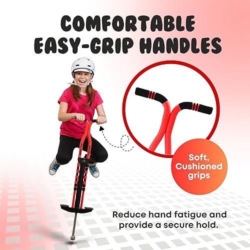 Miniatura 18 de New Bounce Pogo Stick para niños – Pogo Sticks para edades de 9 años en adelante, 80 a 160 libras – Edición Pro Sport, calidad, fácil agarre, Negro