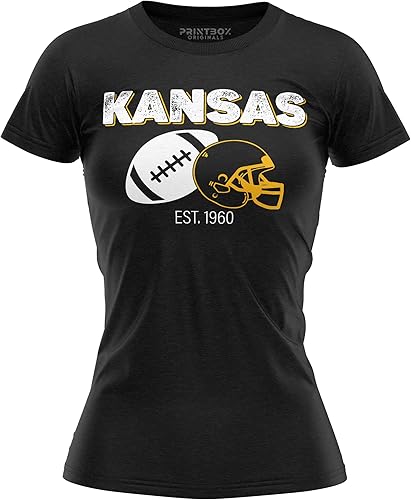 Miniatura 6 de Kansas - Camisetas para mujer, camisetas de fútbol americano Est 1960 para el día del partido
