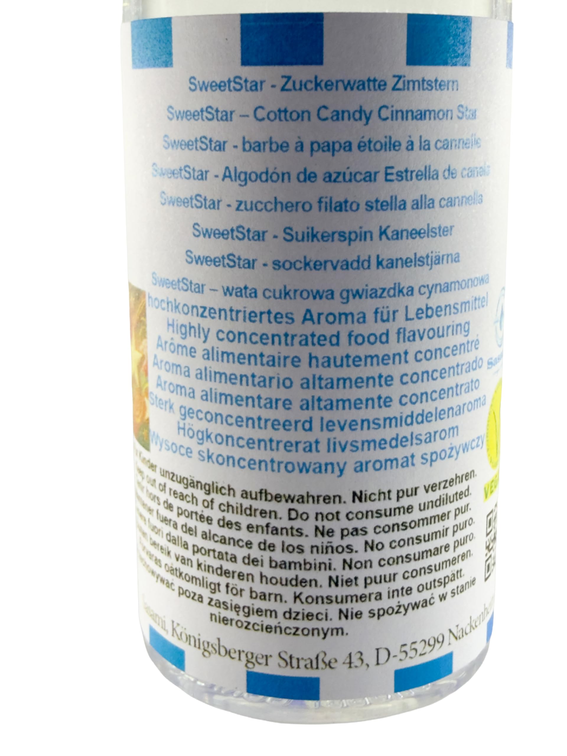 SweetStar – wata cukrowa gwiazdka cynamonowa aromat koncentrat – Wegański – Sasami – 100ml