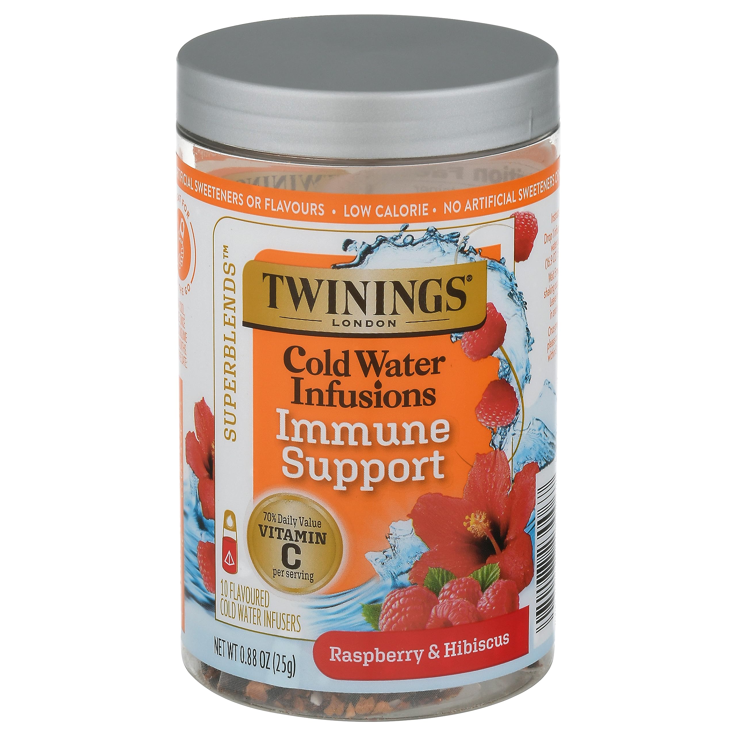 Photo 1 of Twinings, Superblends Immune Support Raspberry & Hibiscus Cold Water Infusions 10 Infusers, 0.88 Ounce
