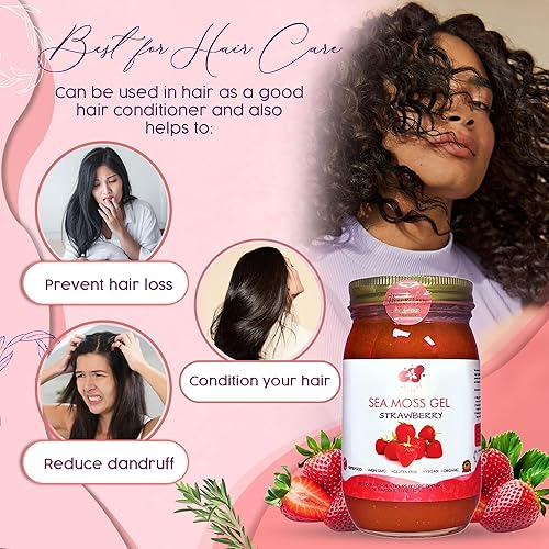 Miniatura 35 de Healthy Herbs Gel de musgo marino (piña de mango dulce) elaborado en forma silvestre de oro jamaicano de Santa Lucía Seamoss Superalimento