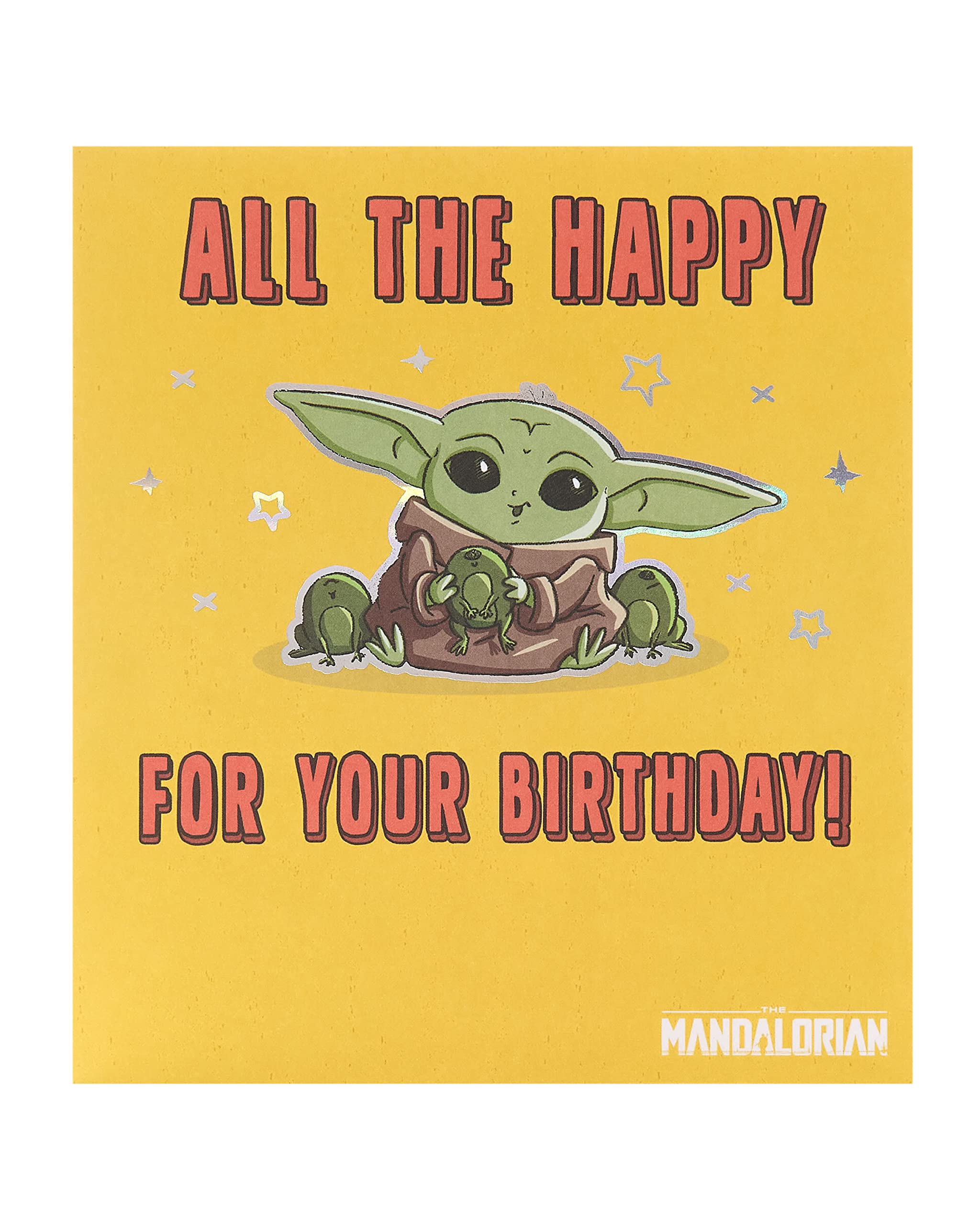 Amazon.com : UK Greetings Disney The Mandalorian Birthday Card With ...