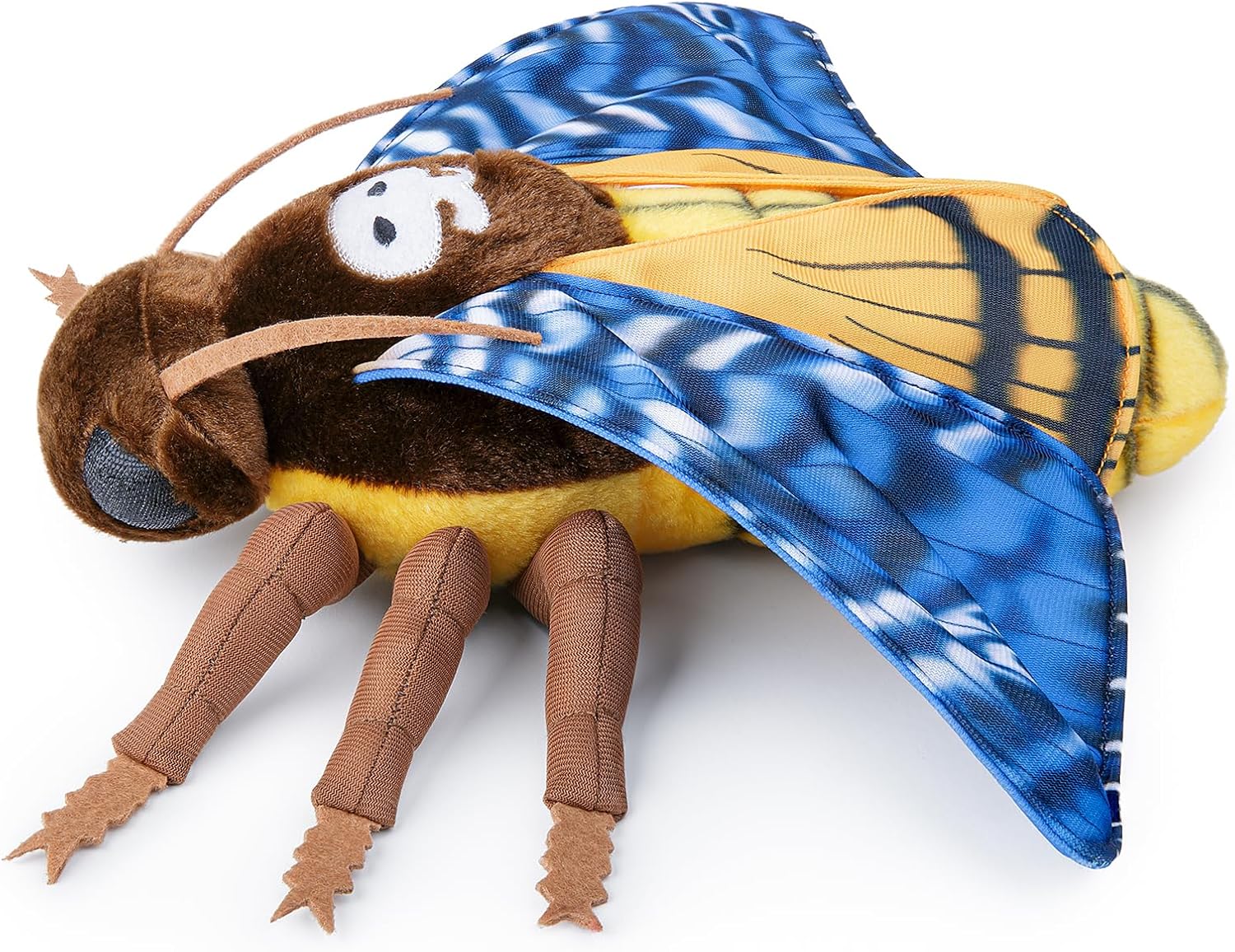FRANKIEZHOU Simulation Deaths Head Hawk Moth Stuffed Animal-Blue 25"",Lifelike Death's-Head Hawkmoth Plush Toy, Moth Toy, Cute Toy for Boy,Gifts for Kids,Home Decor, Large
