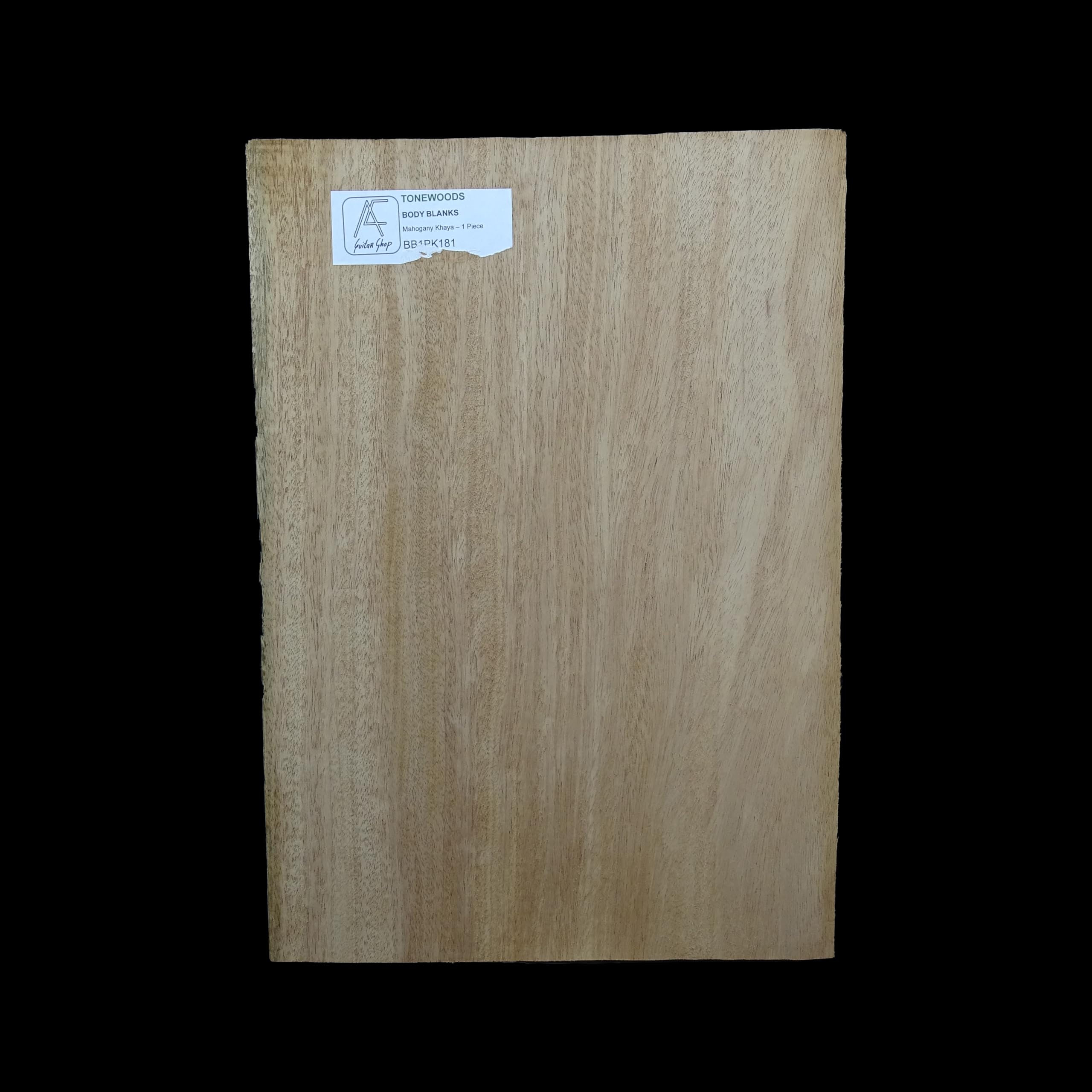 Acajou africain Khaya corps guitare blank 1 pièce étalonné BB1PK181