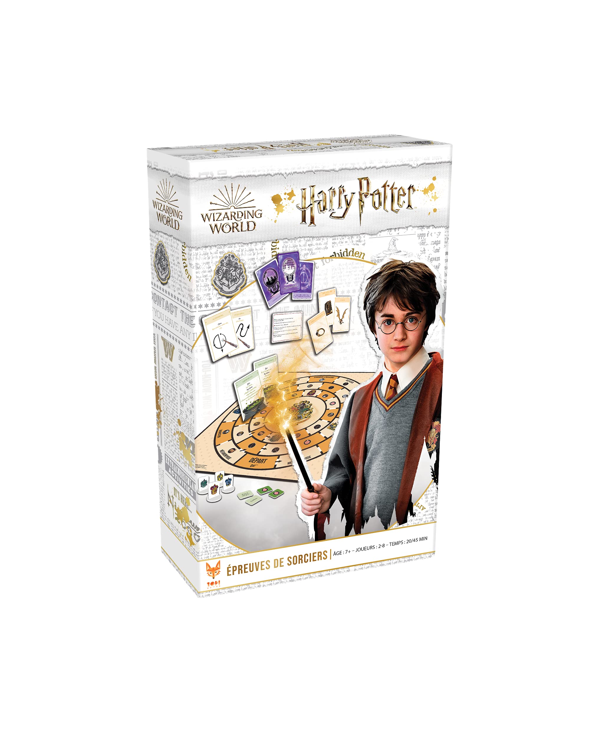Topi Games | Ηаrrу Pоtter Épreuves de Sorciers | Јеυ Ηаrrу Pоttеr | ᒍеυ de Société Ηаrrу Pоttеr | ᒍеu Enfant 7 Ans | Épreuves de Sorciers | Coupe des Quatre Maisons | 2 à 8 Joueurs | 20 Min | VF