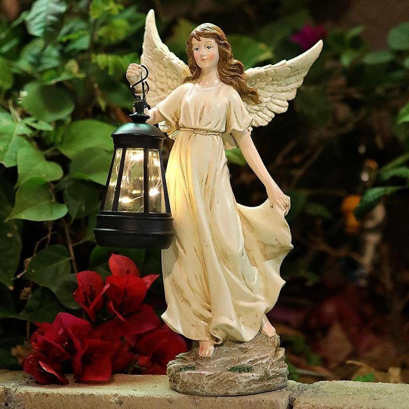 Sharplace Statuetta da Giardino a energia Solare, Scultura Solare per Esterni, Statua da Giardino a Basso consumo energetico per l'arredamento del