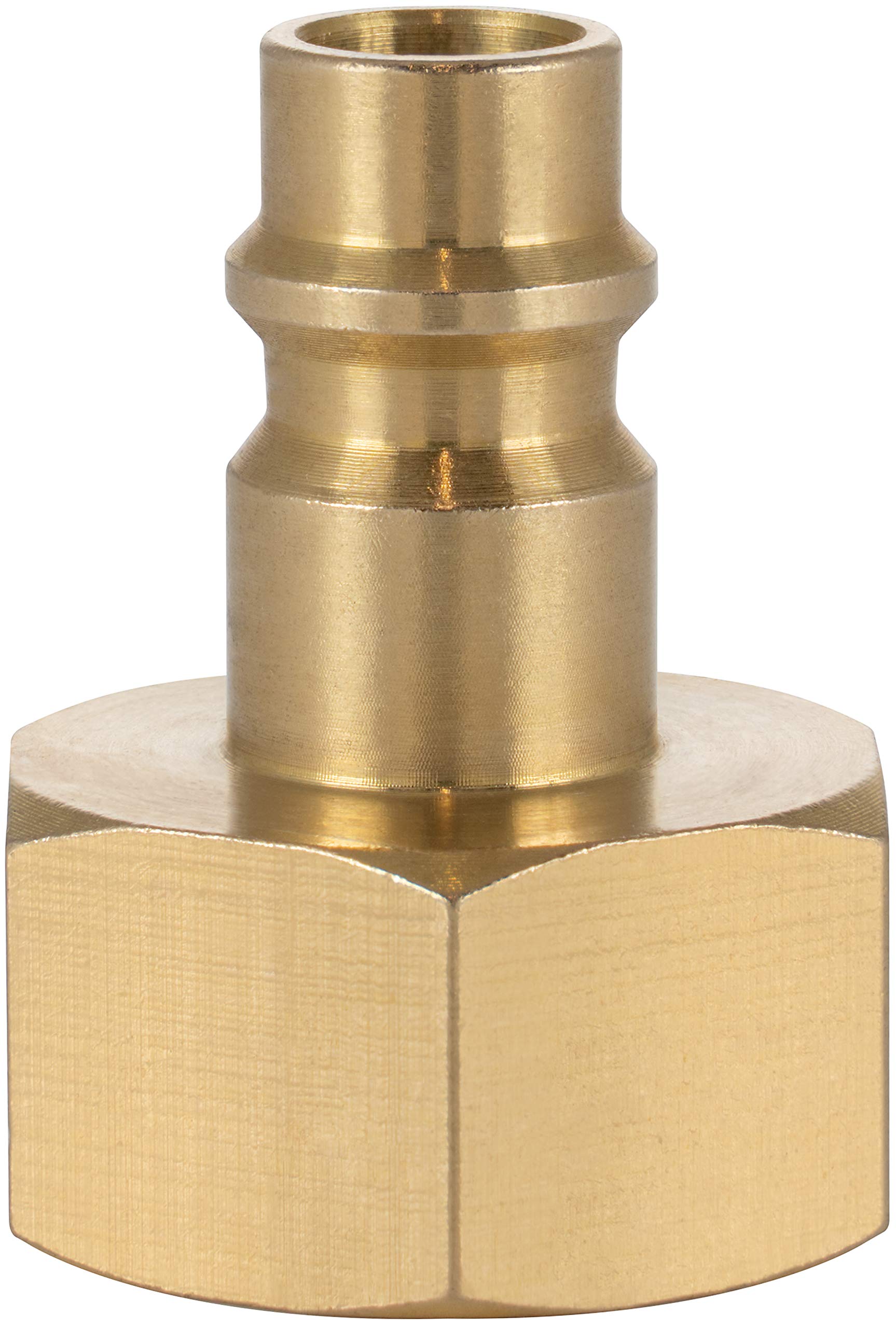 Poppstar Compressed Air Plug NW 7.2 with 1/2" Internal Thread for Compressed Air Fittings, Gold, Female Thread 1/2" / Plug