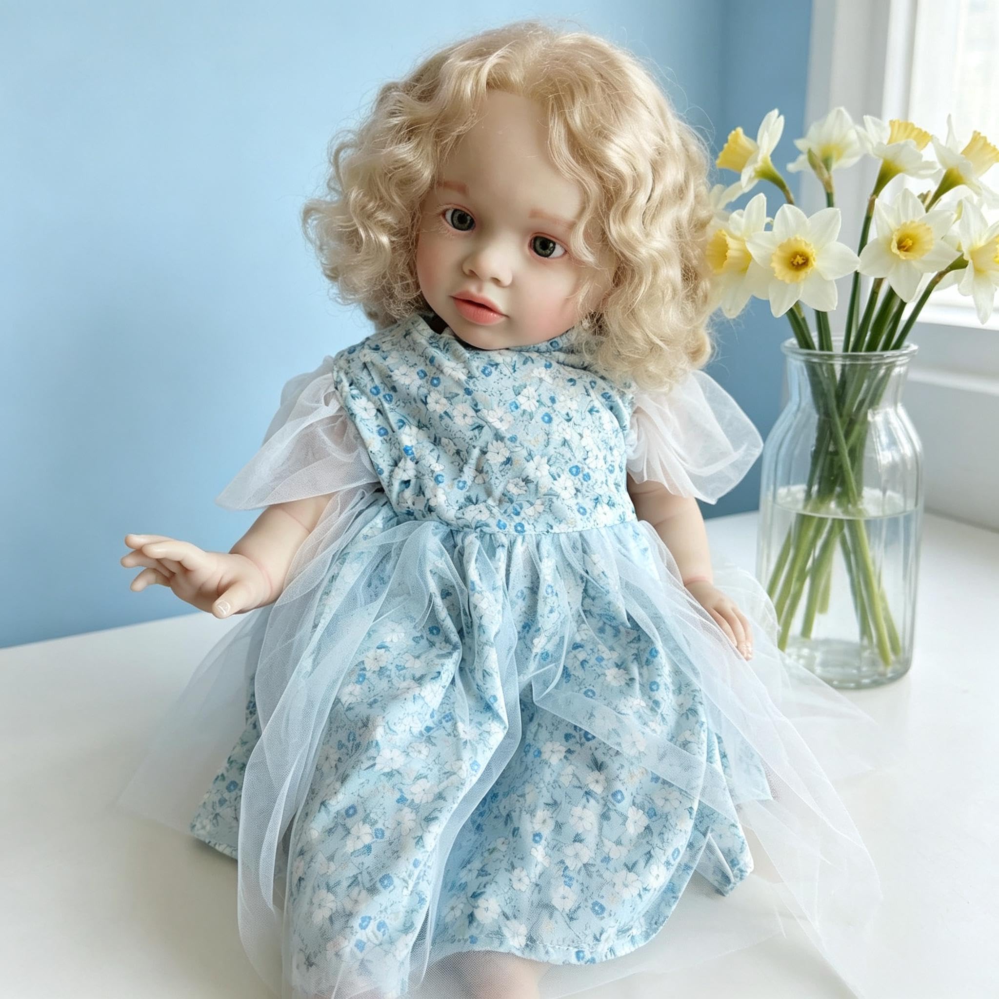 RXDOLL 66 cm prawdziwe życie Reborn małe lalki duży rozmiar realistyczne lalki Reborn Baby Dolls blond włosy dziewczyna miękkie winylowe kończyny tkanina ciało ważona realistyczna lalka bobas zabawka