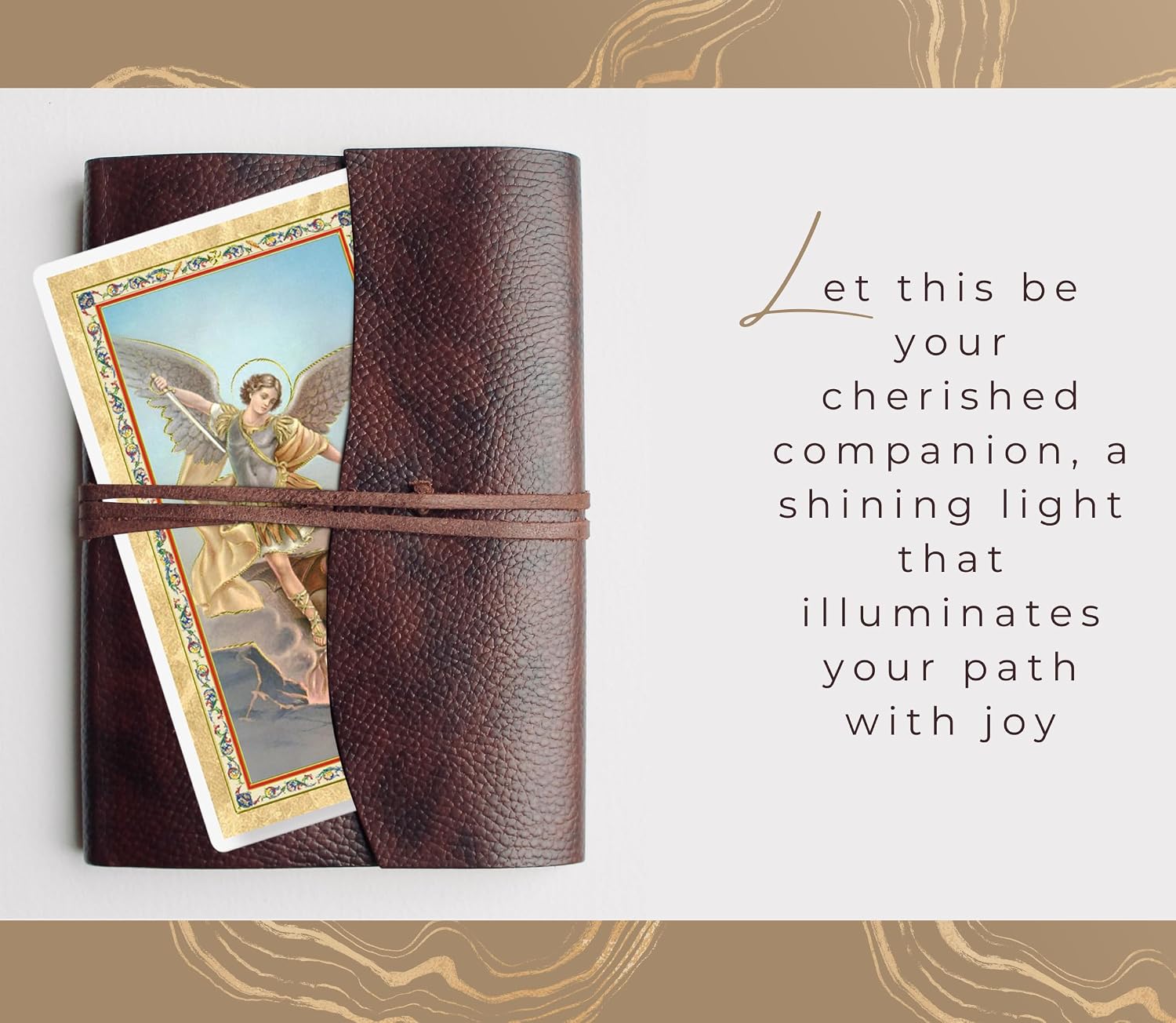 St Michael Visor Clip - Laminated St Michael The Archangel & Lord's Prayer Cards - Antique Brass Style Car Clip - Catholic Accessory Set (3 Items)