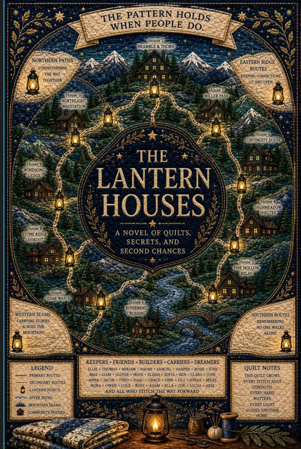 The Lantern Houses: A Novel of Quilts, Secrets, and Second Chances