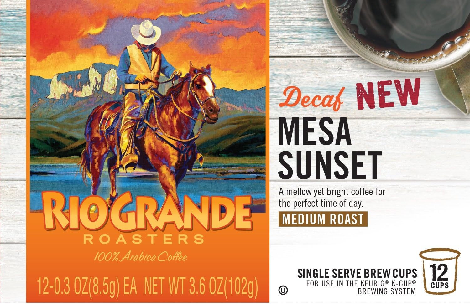 Rio Grande Roasters 72 Count K-Cup (Decaf Mesa Sunset)
