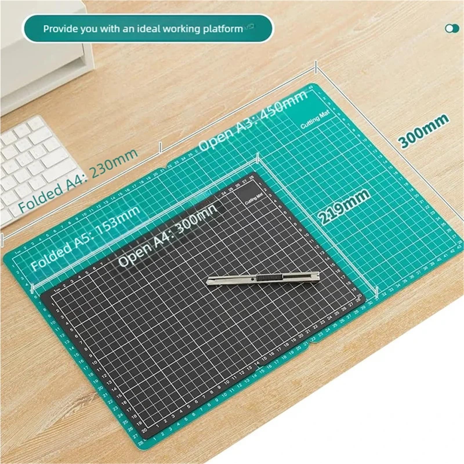 Schneidematte Faltbare A3-Schneidematte