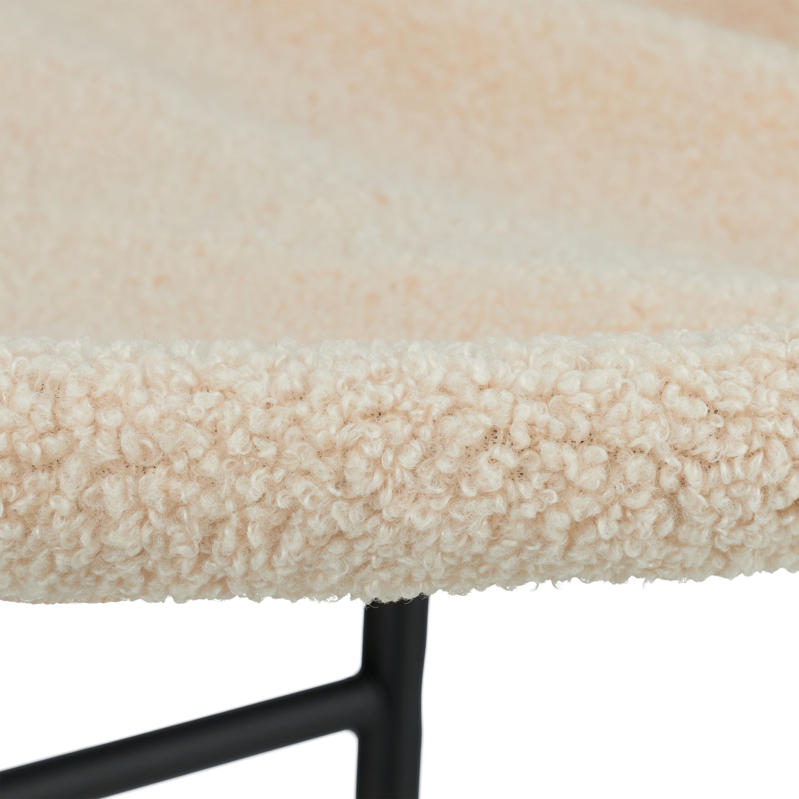 Relaxdays Cama Elevada para Gatos, Hamaca Mascotas, Felpa, 25 x 45 x 42 cm, Colchoneta Felinos con Soporte, Beige/Negro, Acero, Poliéster
