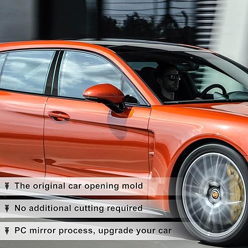 BASIKER Kit de moldura de poste de pilar Porsche Panamera 2010-2016, cubierta negra brillante para ventana de puerta, cubierta negra brillante,