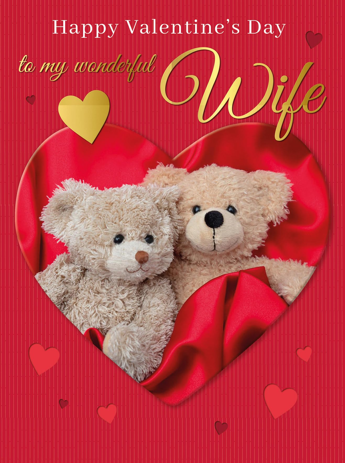 Piccadilly Greetings Valentine's Day Card, To My Wonderful Wife - 12 x 9 inches