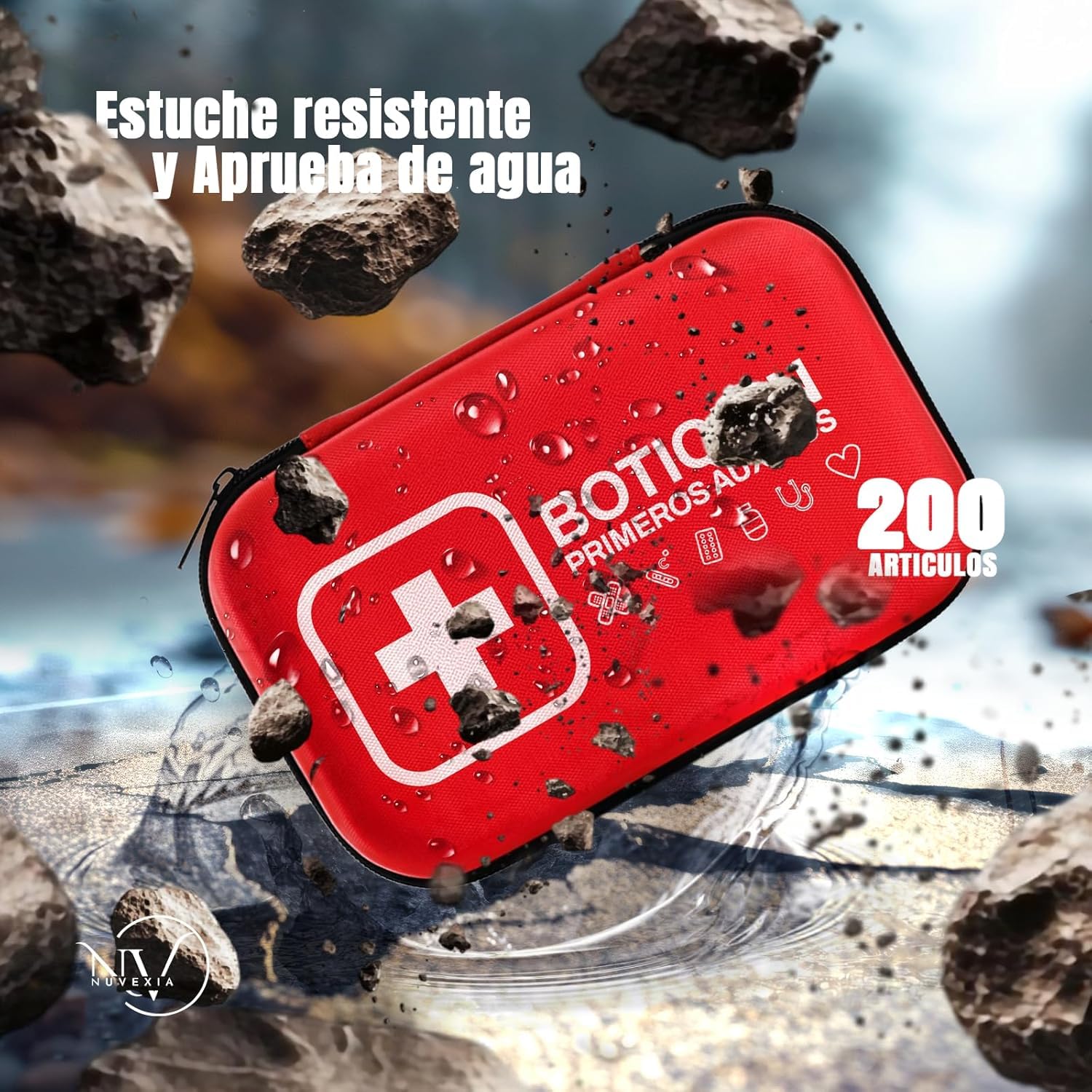 Botiquín de Primeros Auxilios Premium 200 Piezas Kit de Supervivencia para Coche Viaje Hogar