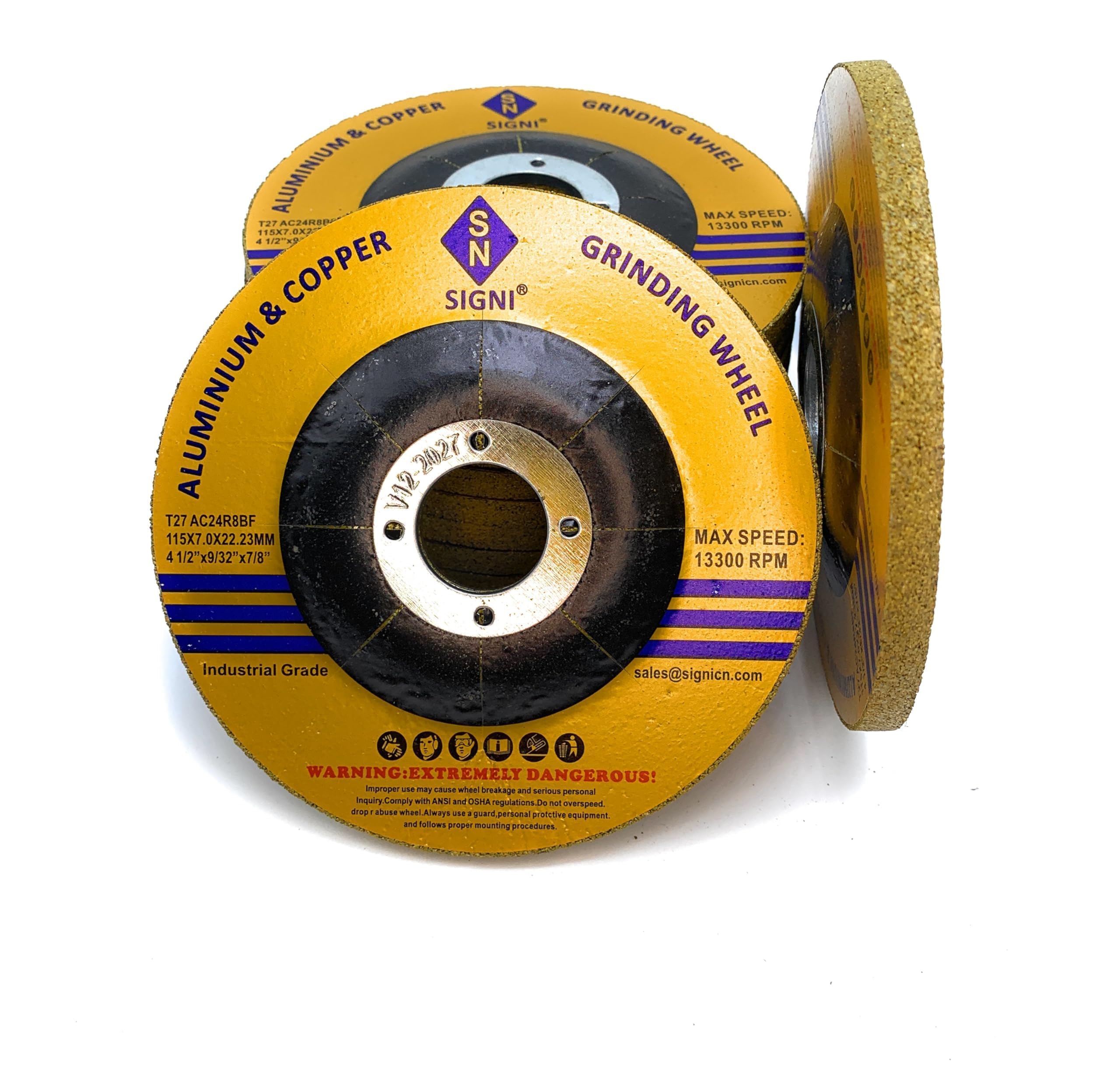 Disco abrasivo para disco de rueda de molienda para aluminio cobre latón y otros metales no ferrosos suaves, 10 unidades