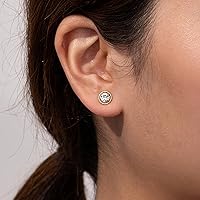 Vista 2 de Tienda Essentials 10k Gold Made with Infinite Elements Imported Crystal Birthstone Stud Earrings (previously Tienda Collection)