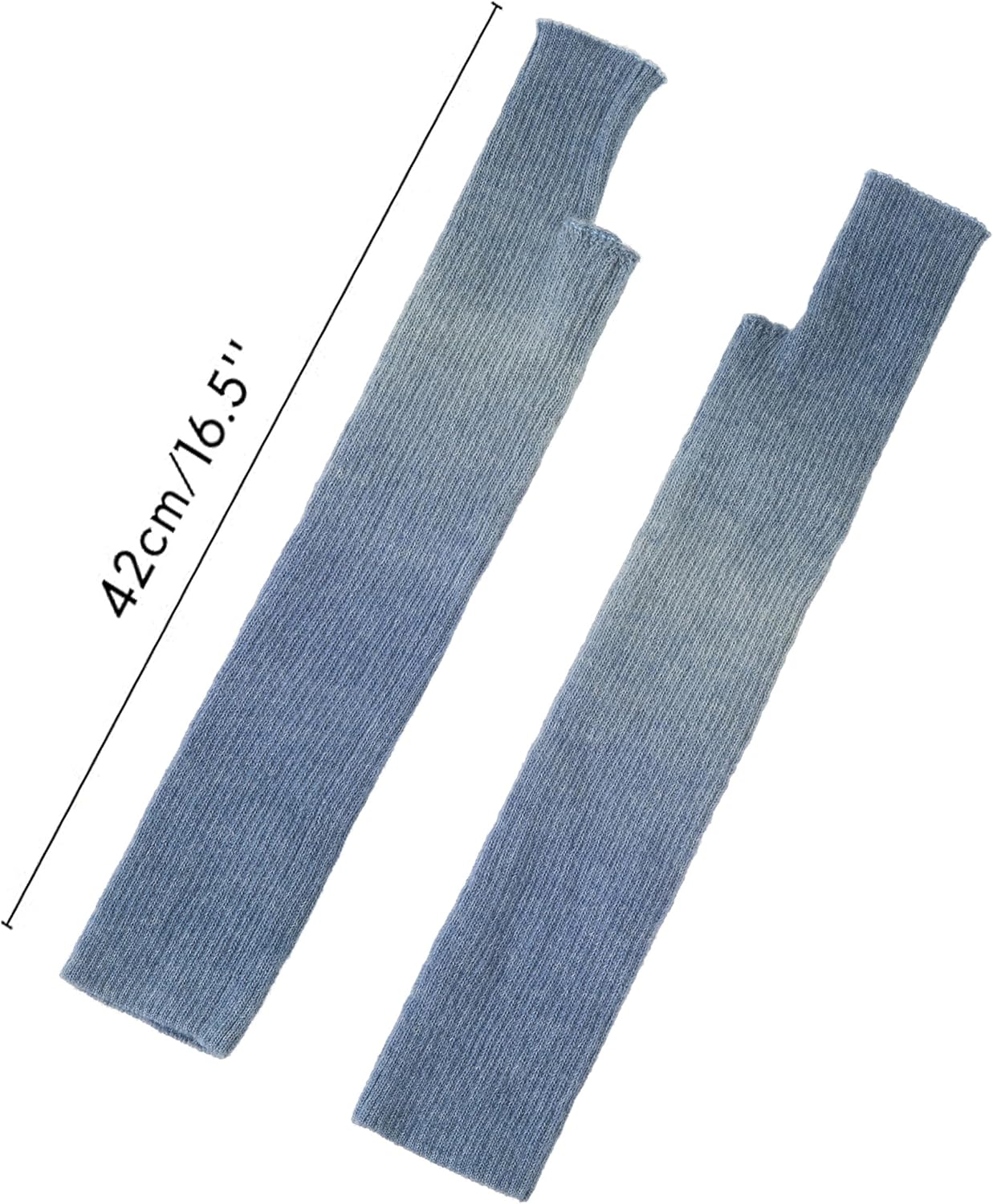 F Flammi Cashmere Blended Arm Warmer for Women Winter Fingerless Gloves Knit Mitten Gloves Wrist Warmer with Thumb Hole - Image 4