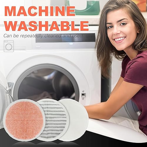 Miniatura 5 de Paquete de 6 almohadillas de repuesto para trapeador Bissell Spinwave 20399 23157 23159 2039A 2124A 20393 2039T 2039W 20391 20395 2307 2315A