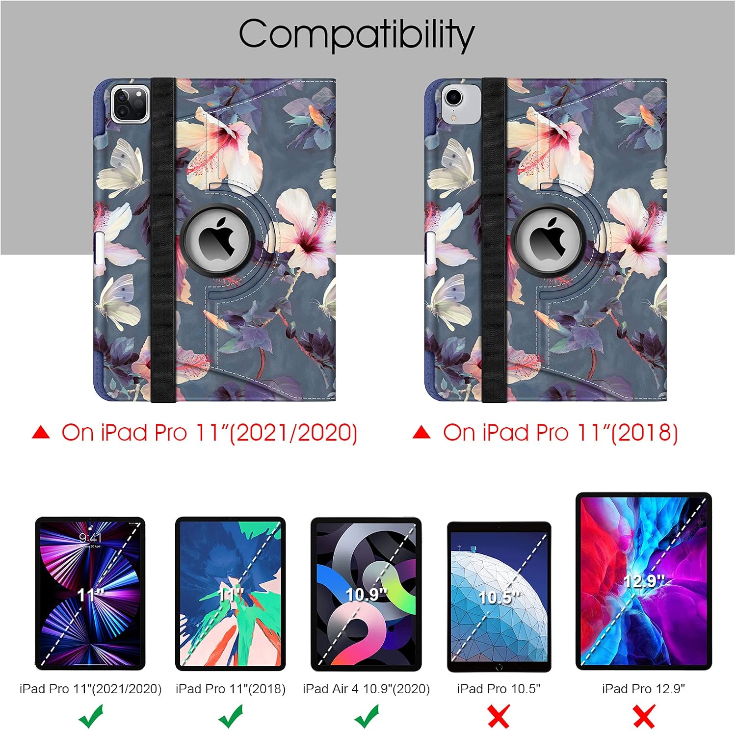 FINTIE Rotating Case Compatible with iPad Pro 11 inch (2022/2021/2020/2018, 4th/3rd/2nd/1st Generation) - Image 3