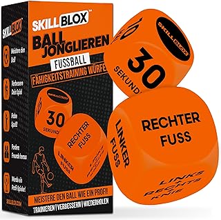 Skill BLOX Ball Juggling Dice (Pack of 2) | Football Gift for Boys & Girls 8-12 Years | Training Game & Football Toy | Football Training for Children & Teenagers