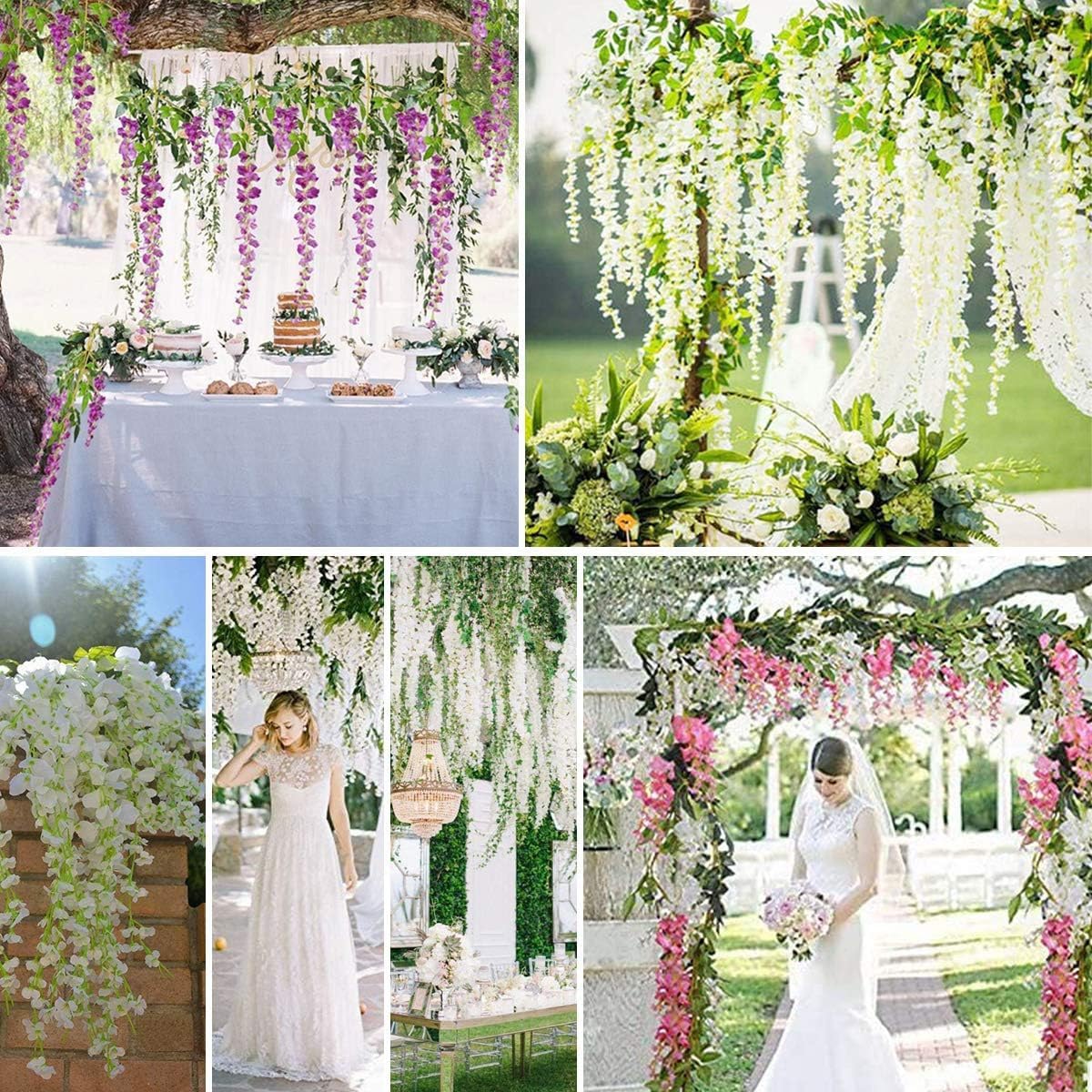 Amazon.co.jp: シルク藤の花 造花 パープル藤 吊り下げ花 人工