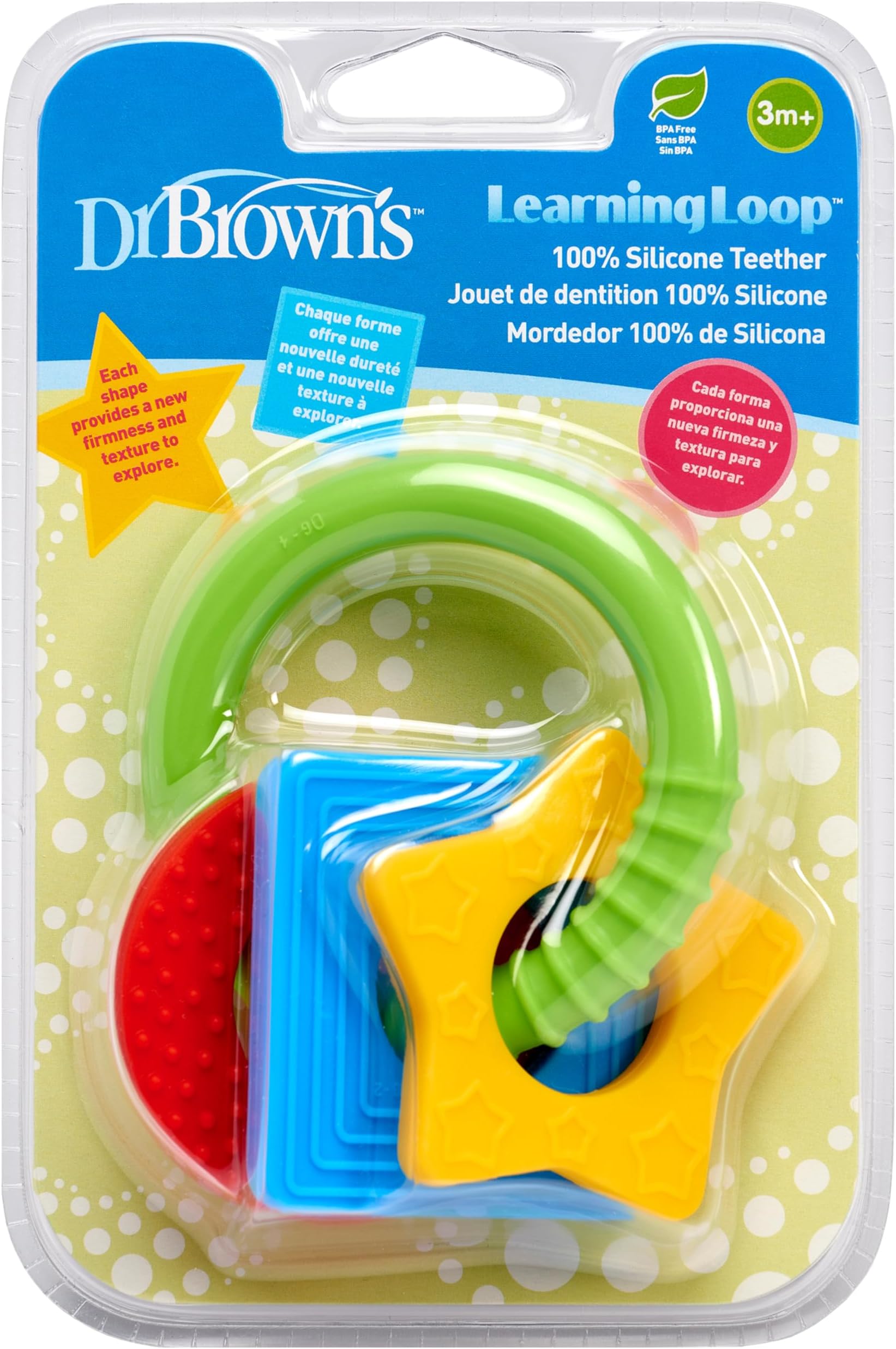 Amazon.com : Dr. Brown's Learning Loop Baby Teether Ring, Multiple ...