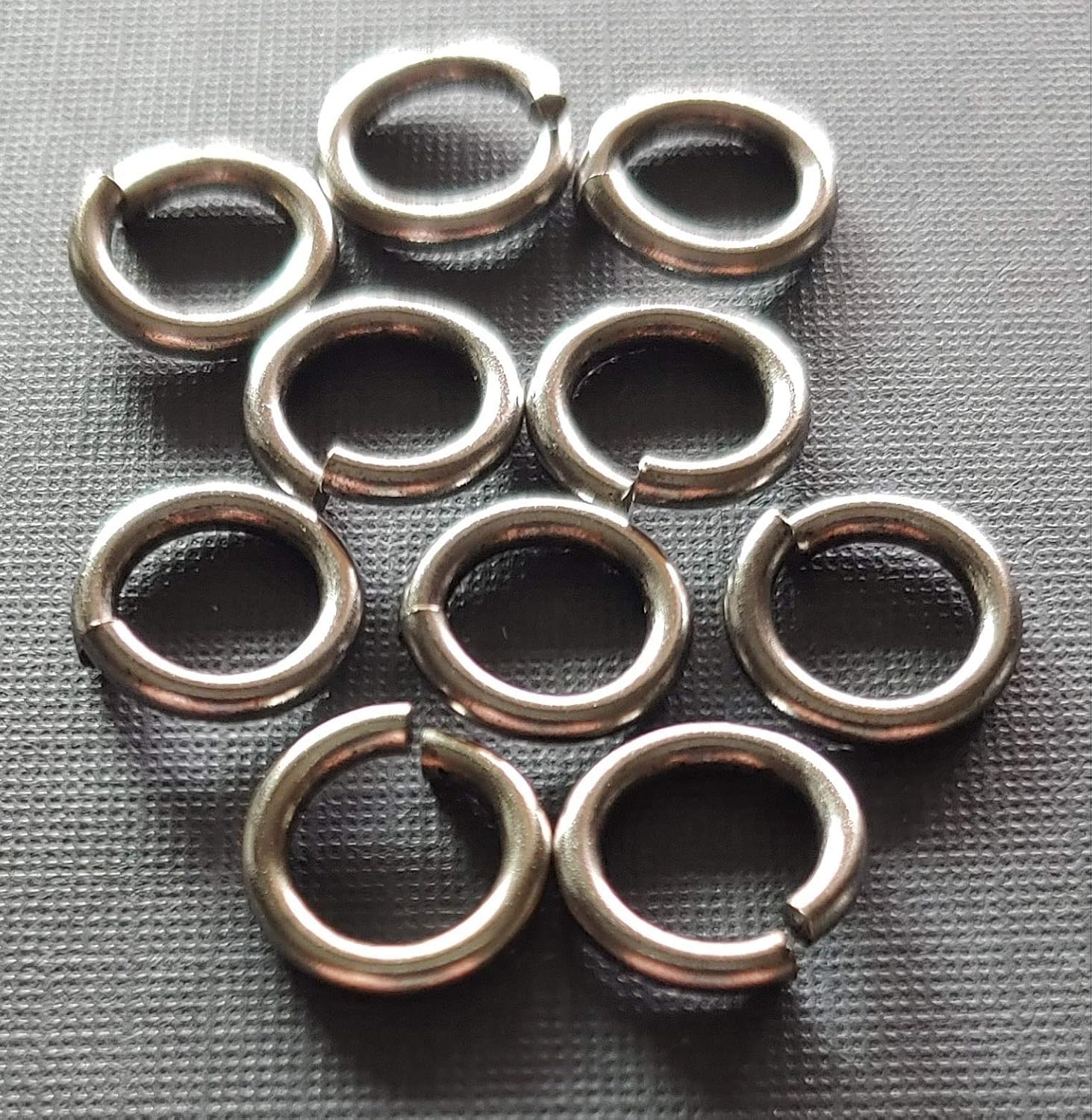 SNAPEEZ The Ultra Secure No Solder Jump Ring - SNAPEEZ II ULTRAPLATE Gray Velvet Matte Ring Hard Open Jump 10mm Heavy Gauge (Pk 10). Choose Bulk Packaging Size. Made in USA. (3)