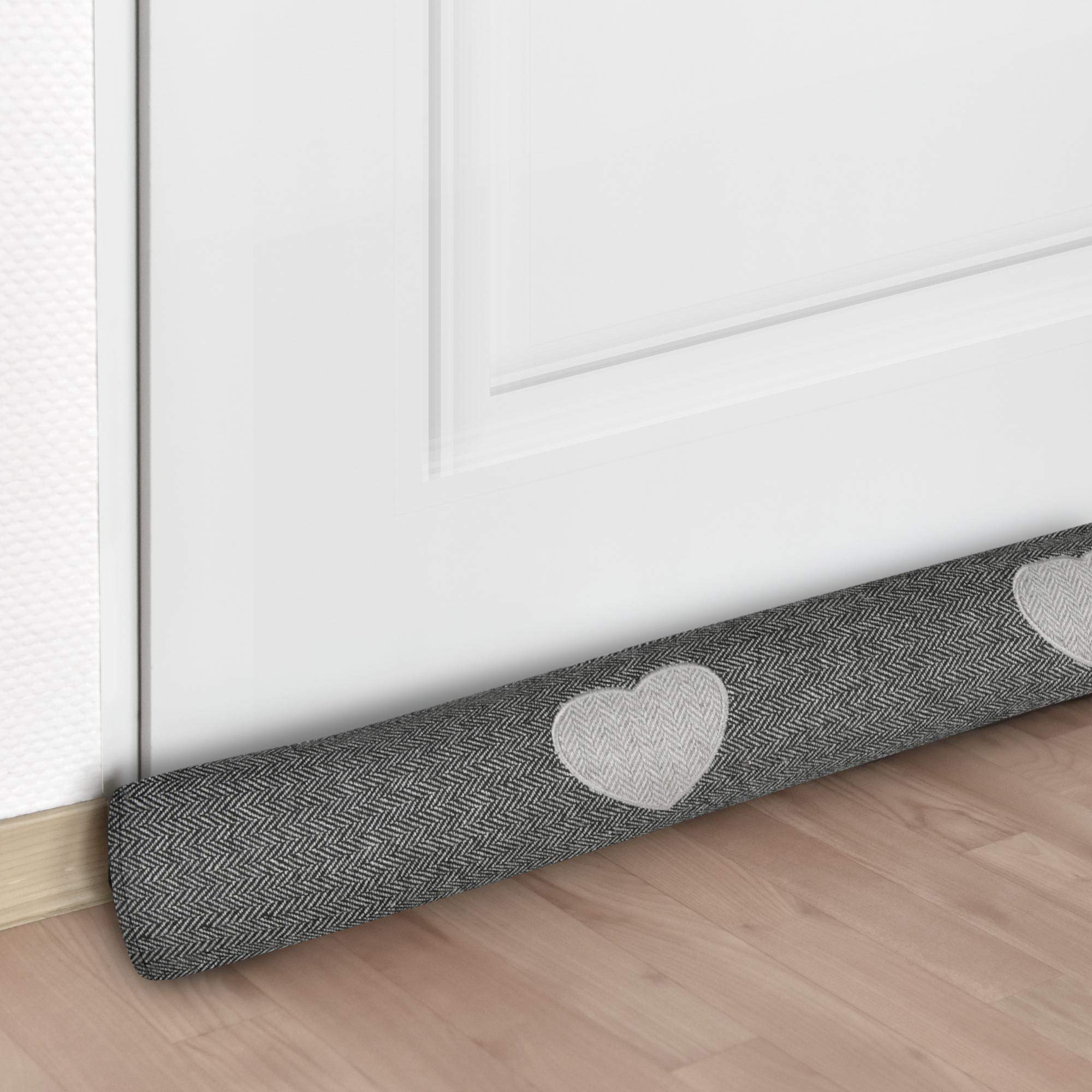 Beautissu Draught Excluder for Doors 120 cm Tuuli HR, 1,2kg Heavy Door Pillow Draft Wind Stopper for Windows - Image 4