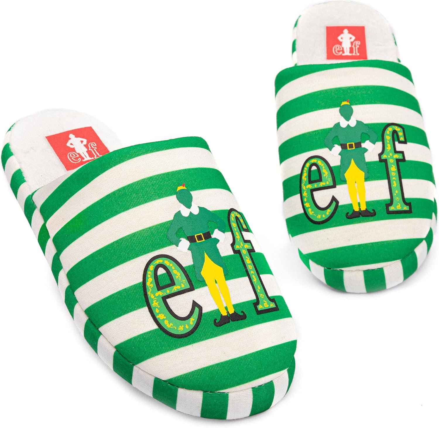 Elf Movie Slippers Women Buddy Character Green White House Shoes 3-4 UK