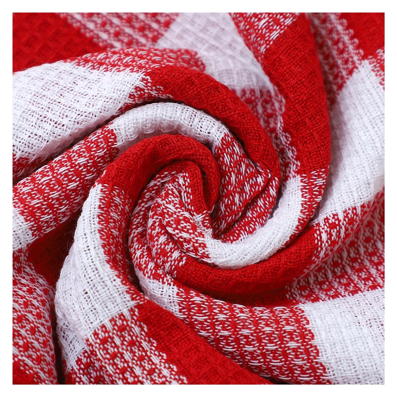 kitchen towels Strofinacci scozzesi con trama a nido d'ape | Strofinacci da cucina assorbenti Strofinaccio in cotone for asciugare e lavare i piatti(6Pcs)