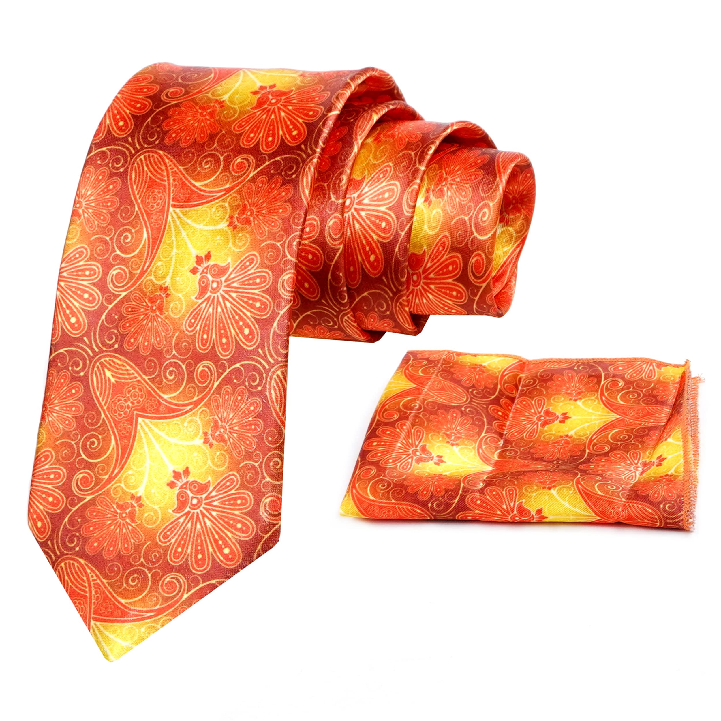 rizoro Tie for Men – Micro Silk Neck Ties Set with Cufflinks Flower Pin, Pocket Square & Black Gift Box, Combo Necktie Sets for Office Wear, Formal Suits & Weddings (0, DIGIP2PN)-picture-12