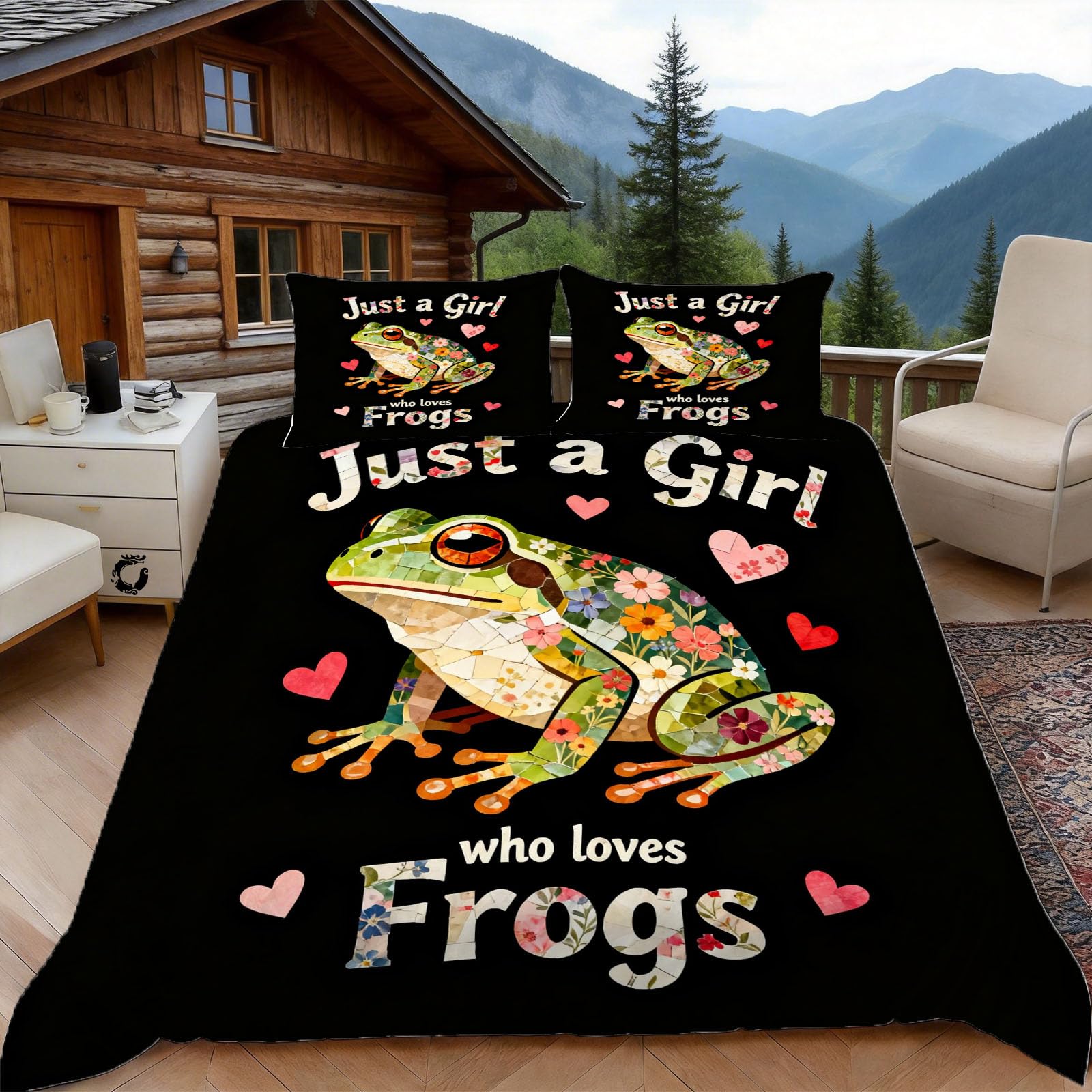 Housse de couette grenouille 140x200 zippée pour enfiler votre couette sans effort
