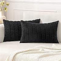 Vista 67 de MIULEE - Paquete de 2 fundas de cojín decorativas de corduroy, modernas y boho, suaves, con rayas, decoración del hogar estilo granja moderna